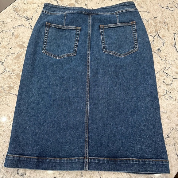LOFT Midi-Length Denim Skirt, Size 12 - Picture 8 of 10